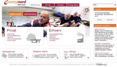 Forsiden hos energinord.dk
